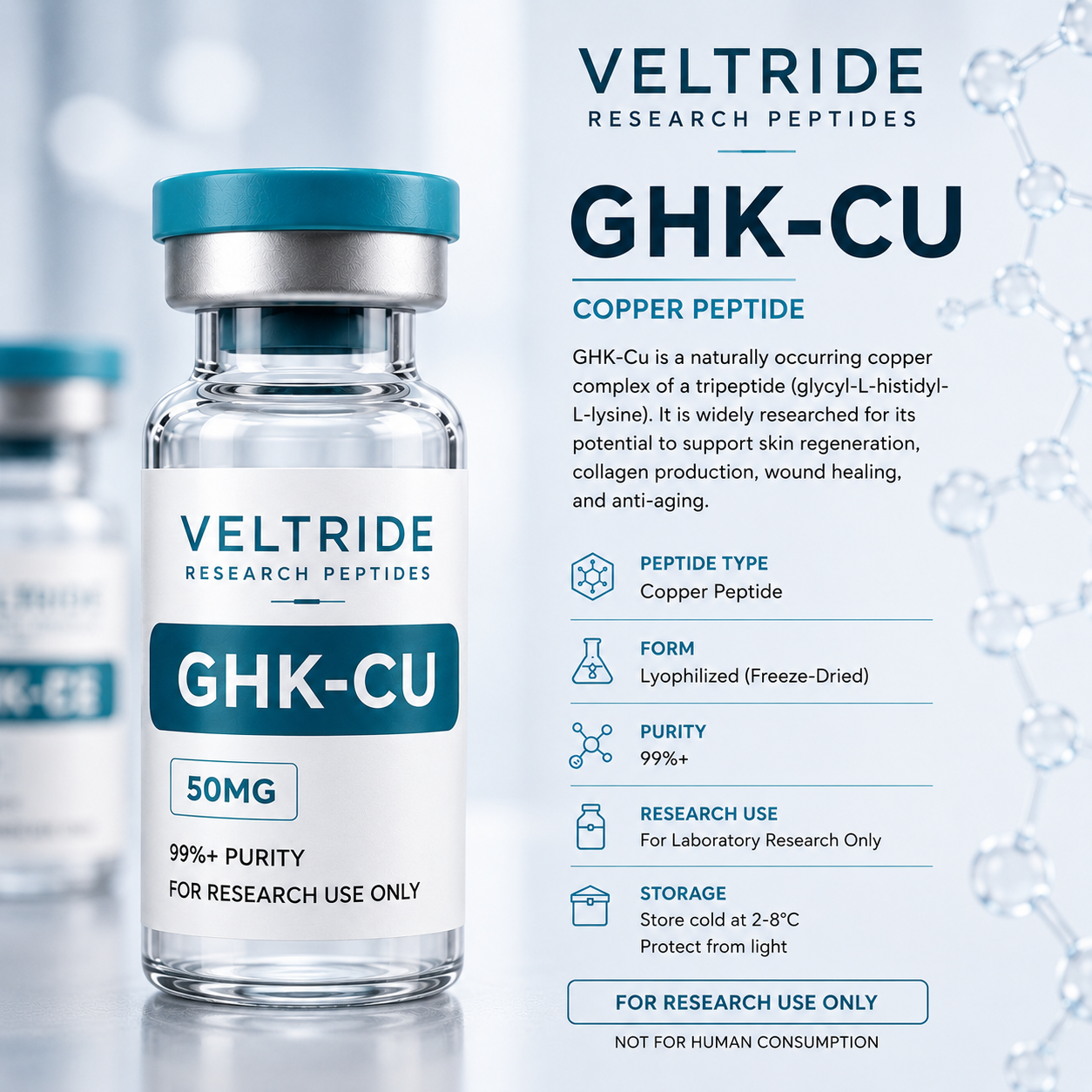 GHK-Cu 50mg research vial